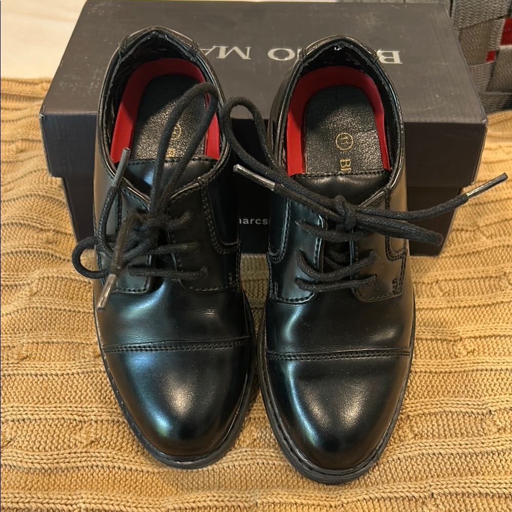 Bruno Marc Boys Dress Shoes - Black/Sz 11 - Picture 2 of 7